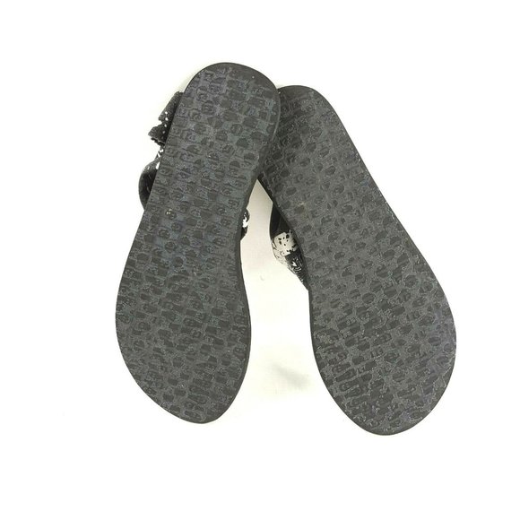 Sanuk Size US 7 UK 5 EUR 38 Black Textile Sandals - Picture 6 of 6